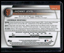 Load image into Gallery viewer, 2025 Bowman Jhonny Level Chrome Prospect Autographs Purple Refractor #/250
