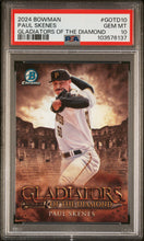 Load image into Gallery viewer, 2024 Bowman Gladiators Of The Diamond #GOTD10 Paul Skenes PSA 10
