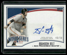 Load image into Gallery viewer, 2015 Topps #WCA-BB Brandon Belt World Series Champion Autographs #/50

