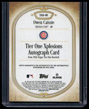 Load image into Gallery viewer, 2026 Topps Tier One #T1XA-OC Owen Caissie Tier One Xplosion Autographs #/15
