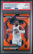 Load image into Gallery viewer, 2023 Panini Prizm Monopoly All-Star #PS10 Donovan Mitchell All-Star-Orange PSA 8
