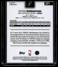 Load image into Gallery viewer, 2025-26 Topps Chrome #221 Victor Wembanyama X-Fractor
