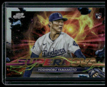 Load image into Gallery viewer, 2024 Topps Chrome Cosmic #SPN-4 Yoshinobu Yamamoto Supernova SuperFractors #/1
