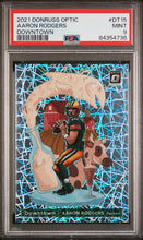 Load image into Gallery viewer, 2021 Panini Donruss Optic Downtown #DT15 Aaron Rodgers Downtown PSA 9
