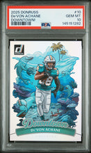 Load image into Gallery viewer, 2025 Panini Donruss Downtown #10 De'Von Achane PSA 10
