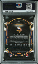 Load image into Gallery viewer, 2020 Panini Select #24 Kirk Cousins Die-Cut Zebra Prizm PSA 9
