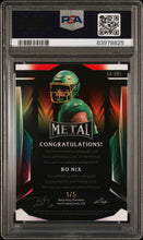 Load image into Gallery viewer, 2023 Leaf Metal Autographs Bo Nix Autograph-Purple Mojo #/5 PSA 10
