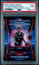 Load image into Gallery viewer, 2025 Topps Chrome Loading Victor Wembanyama Loading Orange Refractor PSA 9
