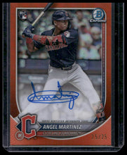 Load image into Gallery viewer, 2025 Bowman Chrome #CRA-AM Angel Martínez Rookie Autographs Orange #/25
