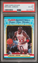 Load image into Gallery viewer, 1988-89 Fleer #7 Michael Jordan Stickers PSA 6
