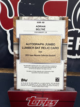 Load image into Gallery viewer, 2025 Museum CollectionAdrian Beltré Auto Jumbo Lumber Bat Relics #/10
