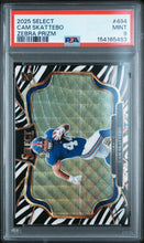Load image into Gallery viewer, 2025 Panini Select #494 Cam Skattebo Zebra Prizm PSA 9
