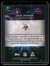 Load image into Gallery viewer, 2025 Topps Chrome Cosmic #PPSU-JJ Justin Jefferson Planetary Pursuit Sun
