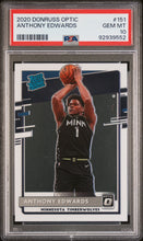 Load image into Gallery viewer, 2020 Panini Donruss Optic #151 Anthony Edwards PSA 10
