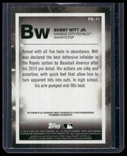 Load image into Gallery viewer, 2021 Bowman Platinum #PE-11 Bobby Witt Jr. Precious Elements Autographs #/50
