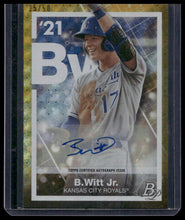 Load image into Gallery viewer, 2021 Bowman Platinum #PE-11 Bobby Witt Jr. Precious Elements Autographs #/50
