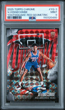 Load image into Gallery viewer, 2025-26 Topps Chrome VJ Edgecombe Youthquake Red Geometric Refractor PSA 9 #/5
