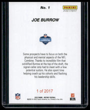 Load image into Gallery viewer, 2020 Panini Instant NFL #1 Joe Burrow #/2017
