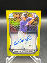 Load image into Gallery viewer, 2026 Bowman Chrome Baseball Ethan Holliday #CPA-EH 1st Yellow Refractor AUTO 43/75
