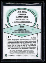 Load image into Gallery viewer, 2024 Topps Brooklyn Collection #AC-JCA Junior Caminero Autographs Blue #/40

