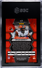 Load image into Gallery viewer, 2023 Panini Mosaic #51 Myles Garrett Blue Fluorescent Prizm /15 SGC 9.5
