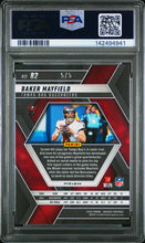 Load image into Gallery viewer, 2025 Panini Mosaic #82 Baker Mayfield Gold Glitter #/5 PSA 8
