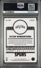 Load image into Gallery viewer, 2023 Panini NBA Hoops #298 Victor Wembanyama PSA 10
