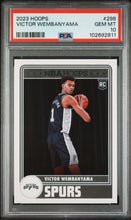 Load image into Gallery viewer, 2023 Panini NBA Hoops #298 Victor Wembanyama PSA 10
