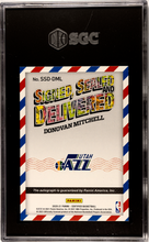 Load image into Gallery viewer, 2020-21 Certified Donovan Mitchell Signed, Sealed &amp; Delivered Black 1/1 SGC 9
