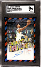Load image into Gallery viewer, 2020-21 Certified Donovan Mitchell Signed, Sealed &amp; Delivered Black 1/1 SGC 9
