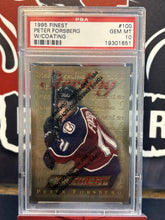 Load image into Gallery viewer, 1995 Finest #100 Peter Forsberg W/Coating PSA 10
