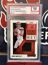 Load image into Gallery viewer, 2018 Panini Contenders #RTS-1 Baker Mayfield Rookie Ticket Swatches
