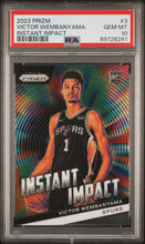 Load image into Gallery viewer, 2023 Panini Prizm Instant Impact #3 Victor Wembanyama Instant Impact PSA 10
