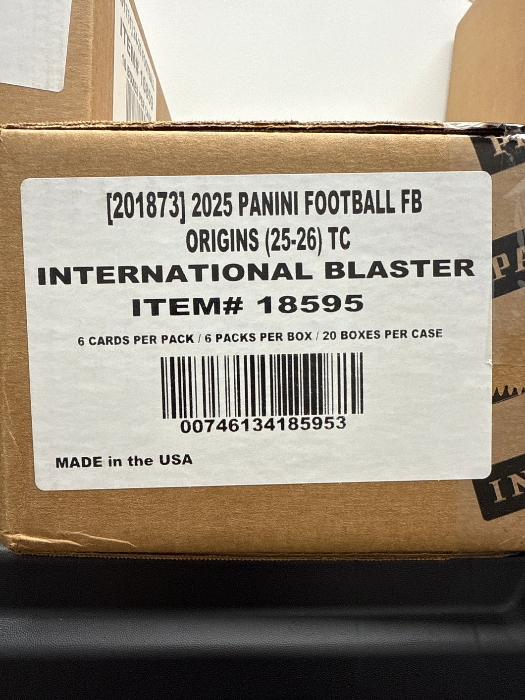 2025 Panini Origins Football International Blaster 20 Box Case