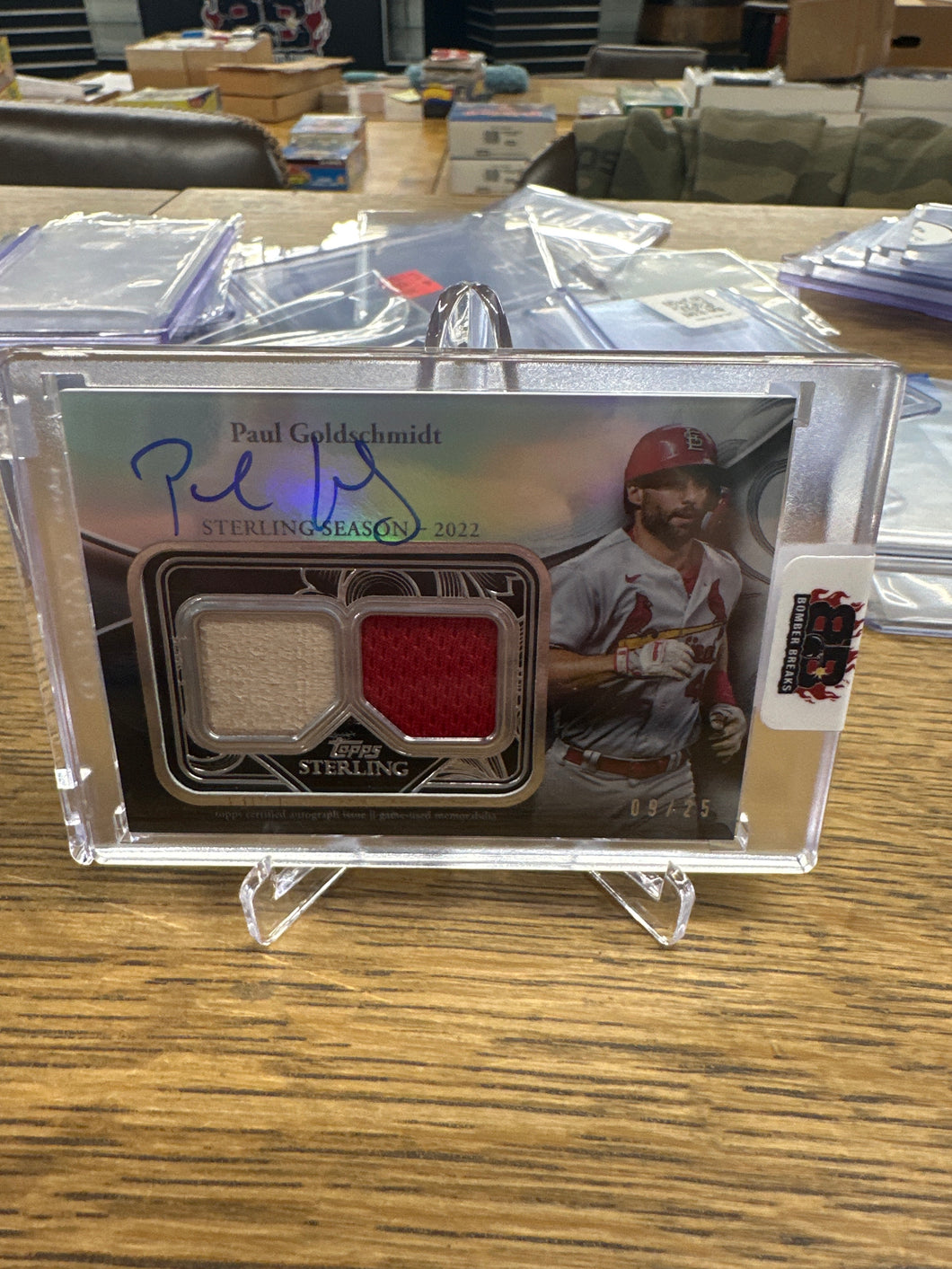 Paul Goldschmidt 2024 Topps Sterling Season Dual Relic Auto 09/25