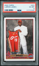 Load image into Gallery viewer, 2003 Topps #221 Lebron James PSA 6
