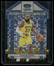 Load image into Gallery viewer, 2023-24 Panini Crown Royale #13 LeBron James Pillars of the Game Blue #/75
