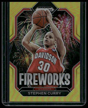 Load image into Gallery viewer, 2023 Panini Prizm Draft Picks #16 Stephen Curry Fireworks Gold #/10
