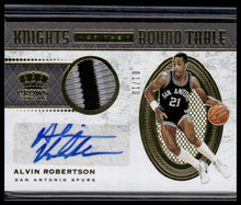 Load image into Gallery viewer, 2020 Crown Royale Alvin Robertson Knights of the Round Table Jersey Auto #/10
