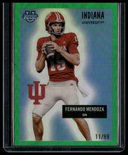 Load image into Gallery viewer, 2025 Bowman University Chrome #55AV-19 Fernando Mendoza Green Refractor #/99
