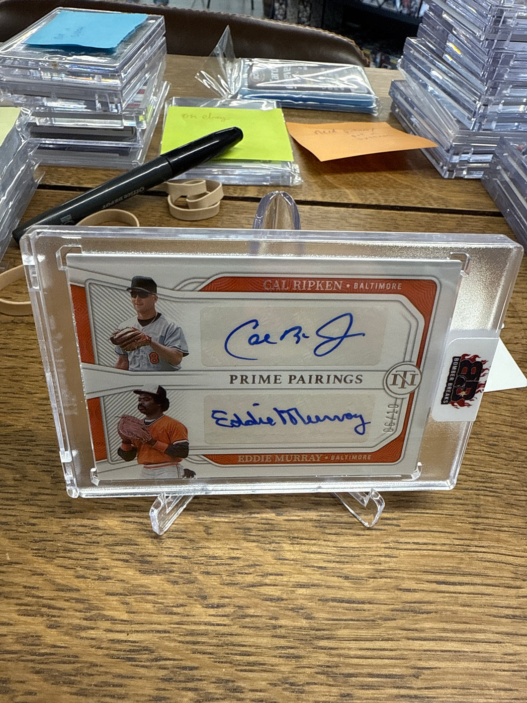 Cal Ripken Jr & Eddie Murray 2023 Panini National Treasures Premier Pairings Dual Auto 06/10