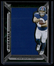 Load image into Gallery viewer, 2025 Panini Black #SIZ-CSO Cam Skattebo Sizeable Rookie Memorabilia #/199
