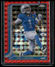 Load image into Gallery viewer, 2025 Topps Chrome #97 Jameson Williams Red Geometric Refractor #/5
