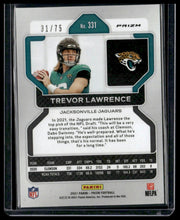 Load image into Gallery viewer, 2021 Panini Prizm #331 Trevor Lawrence Green Scope #/75
