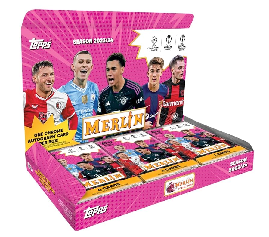 2023/24 Topps UEFA Club Competitions Merlin Chrome Soccer Hobby Box
