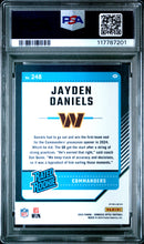 Load image into Gallery viewer, 2024 Panini Donruss Optic #248 Jayden Daniels Purple Shock PSA 9
