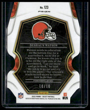 Load image into Gallery viewer, 2022 Panini Select #123 Deshaun Watson Gold Prizm Die Cut #/10
