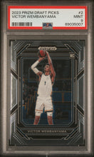 Load image into Gallery viewer, 2023 Panini Prizm Draft Picks #2 Victor Wembanyama PSA 9
