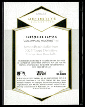 Load image into Gallery viewer, 2025 Topps Definitive Collection Ezequiel Tovar Jumbo Relic Black #/10
