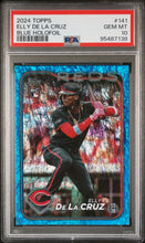Load image into Gallery viewer, 2024 Topps #141 Elly De La Cruz Blue Holofoil PSA 10 #/999
